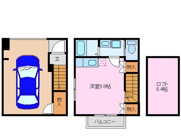 サンライズ天下地の物件間取画像